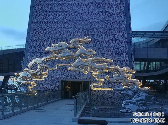 彩繪大門雕塑 電鍍現(xiàn)代雕塑 公園拱門雕塑