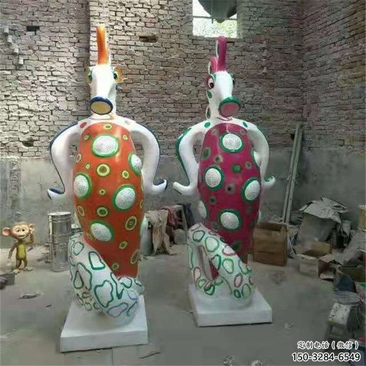 湛江幼兒園河馬雕塑，動(dòng)漫文化雕塑，卡通動(dòng)物制作