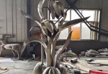 邢臺(tái)木棉花雕塑制造商，城市雕塑，不銹鋼木棉花雕塑廠家