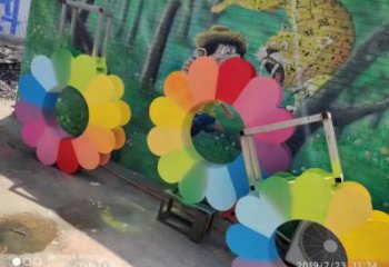 裕華金銀花雕塑廠家，景區(qū)雕塑，城市不銹鋼金銀花雕塑