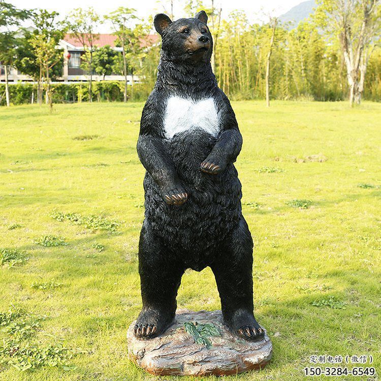 七臺河街道黑熊雕塑,仿真動物雕塑,古銅效果 七臺河街道黑熊雕塑,仿真動物雕塑,古銅效果