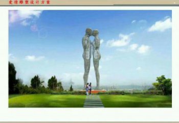 青島鏤空人物雕塑承接，陸地?cái)[件，鐵藝字母人物雕塑制造商