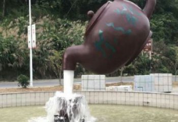 思茅小區天壺標志雕塑，多彩藝術，天壺雕塑生產廠家
