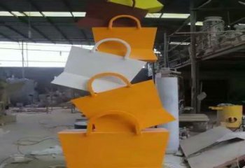 西湖烤漆挎包雕塑制造商，室外軟裝，景觀挎包雕塑制作