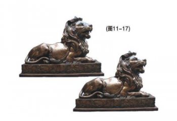 金華公園獅子雕塑供求，景觀雕塑，鑄銅趴獅雕塑優(yōu)選