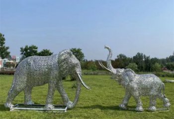 大渡口鏤空大象雕塑制造商，動(dòng)物擺件，透雕大象雕塑定制